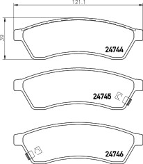 P10060N Sada brzdových destiček, kotoučová brzda PRIME LINE - Ceramic BREMBO