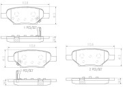 P10062N Sada brzdových destiček, kotoučová brzda PRIME LINE - Ceramic BREMBO