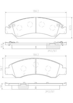 P10065N Sada brzdových destiček, kotoučová brzda PRIME LINE - Ceramic BREMBO