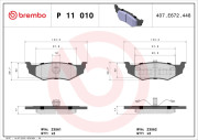 P 11 010 Brzdové destičky BREMBO