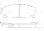 P11019N Sada brzdových destiček, kotoučová brzda PRIME LINE - Ceramic BREMBO