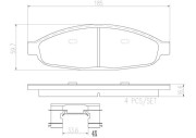 P11028N Sada brzdových destiček, kotoučová brzda PRIME LINE - Ceramic BREMBO