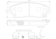 P11041N Sada brzdových destiček, kotoučová brzda PRIME LINE - Ceramic BREMBO