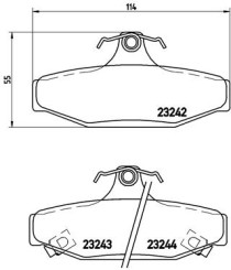 P 15 004 Brzdové destičky BREMBO