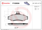 P15005N Sada brzdových destiček, kotoučová brzda PRIME LINE - Ceramic BREMBO