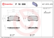 P 16 008 Brzdové destičky BREMBO