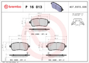 P 16 013X Brzdové destičky BREMBO XTRA LINE BREMBO