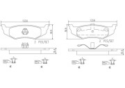 P18015N Sada brzdových destiček, kotoučová brzda PRIME LINE - Ceramic BREMBO