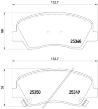 P 18 025 Brzdové destičky BREMBO