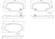 P18028N Sada brzdových destiček, kotoučová brzda PRIME LINE - Ceramic BREMBO