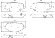 P18029N Sada brzdových destiček, kotoučová brzda PRIME LINE - Ceramic BREMBO