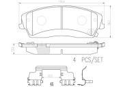 P18034N Sada brzdových destiček, kotoučová brzda PRIME LINE - Ceramic BREMBO