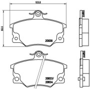 P 23 017 Brzdové destičky BREMBO