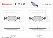 P 23 055 Brzdové destičky BREMBO