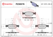 P23057N Sada brzdových destiček, kotoučová brzda PRIME LINE - Ceramic BREMBO