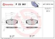 P 23 061 Brzdové destičky DIRECTIONAL BRAKE PADS BREMBO