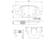 P23064N Sada brzdových destiček, kotoučová brzda PRIME LINE - Ceramic BREMBO