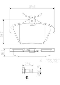 P23067N Sada brzdových destiček, kotoučová brzda PRIME LINE - Ceramic BREMBO