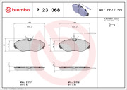 P 23 068 Brzdové destičky BREMBO