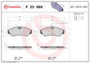 P 23 069 Brzdové destičky BREMBO