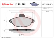 P 23 072 Brzdové destičky BREMBO