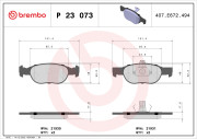 P 23 073 Brzdové destičky BREMBO