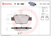 P 23 080 Brzdové destičky BREMBO