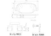 P23089N BREMBO sada brzdových platničiek kotúčovej brzdy P23089N BREMBO