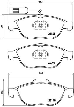 P 23 114 Brzdové destičky BREMBO