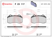 P 23 117 Brzdové destičky BREMBO