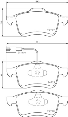 P 23 130 Brzdové destičky BREMBO