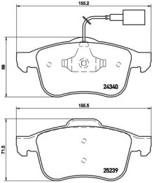 P 23 132X Sada brzdových destiček, kotoučová brzda XTRA LINE BREMBO