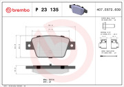 P 23 135 Brzdové destičky BREMBO