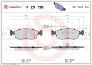 P 23 138 Brzdové destičky BREMBO