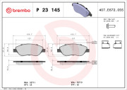 P 23 145 Brzdové destičky BREMBO