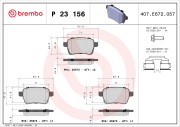 P 23 156 Brzdové destičky BREMBO