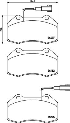 P 23 162 Brzdové destičky BREMBO