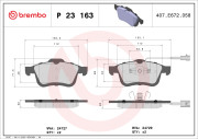 P 23 163 Brzdové destičky BREMBO