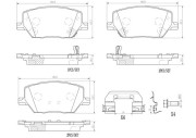 P23164N BREMBO sada brzdových platničiek kotúčovej brzdy P23164N BREMBO