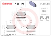 P 23 177 Brzdové destičky BREMBO