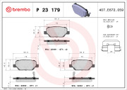 P 23 179 Brzdové destičky BREMBO