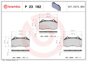 P 23 182 Brzdové destičky BREMBO