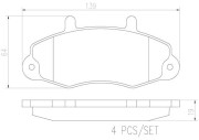 P24032N Sada brzdových destiček, kotoučová brzda PRIME LINE - Ceramic BREMBO