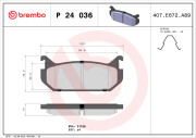 P 24 036 Brzdové destičky BREMBO