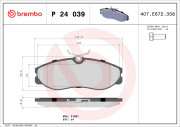 P 24 039 Sada brzdových destiček, kotoučová brzda PRIME LINE BREMBO