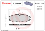 P24039N BREMBO sada brzdových platničiek kotúčovej brzdy P24039N BREMBO