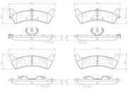 P24042N BREMBO sada brzdových platničiek kotúčovej brzdy P24042N BREMBO