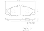 P24051N Sada brzdových destiček, kotoučová brzda PRIME LINE - Ceramic BREMBO