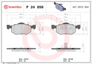 P 24 056 Brzdové destičky BREMBO