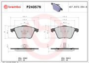 P24057N Sada brzdových destiček, kotoučová brzda PRIME LINE - Ceramic BREMBO